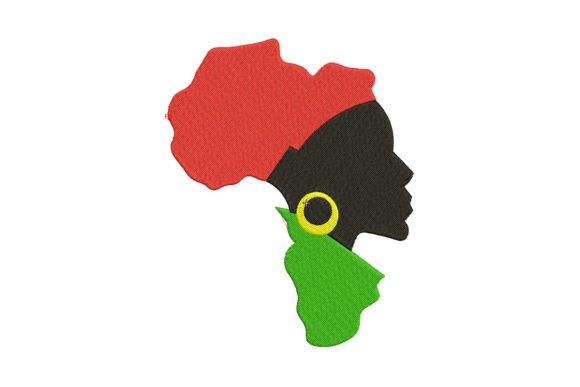 Africa Continent Embroidery