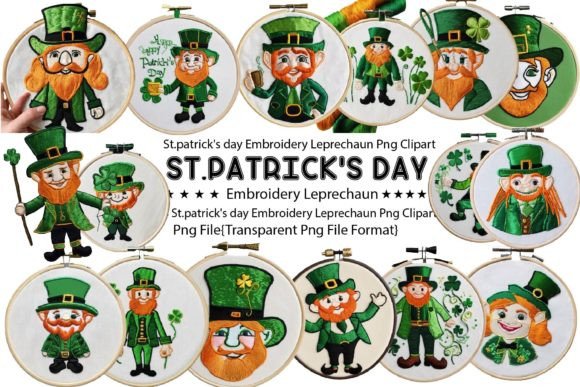 St.patrick s Day Embroidery Leprechaun